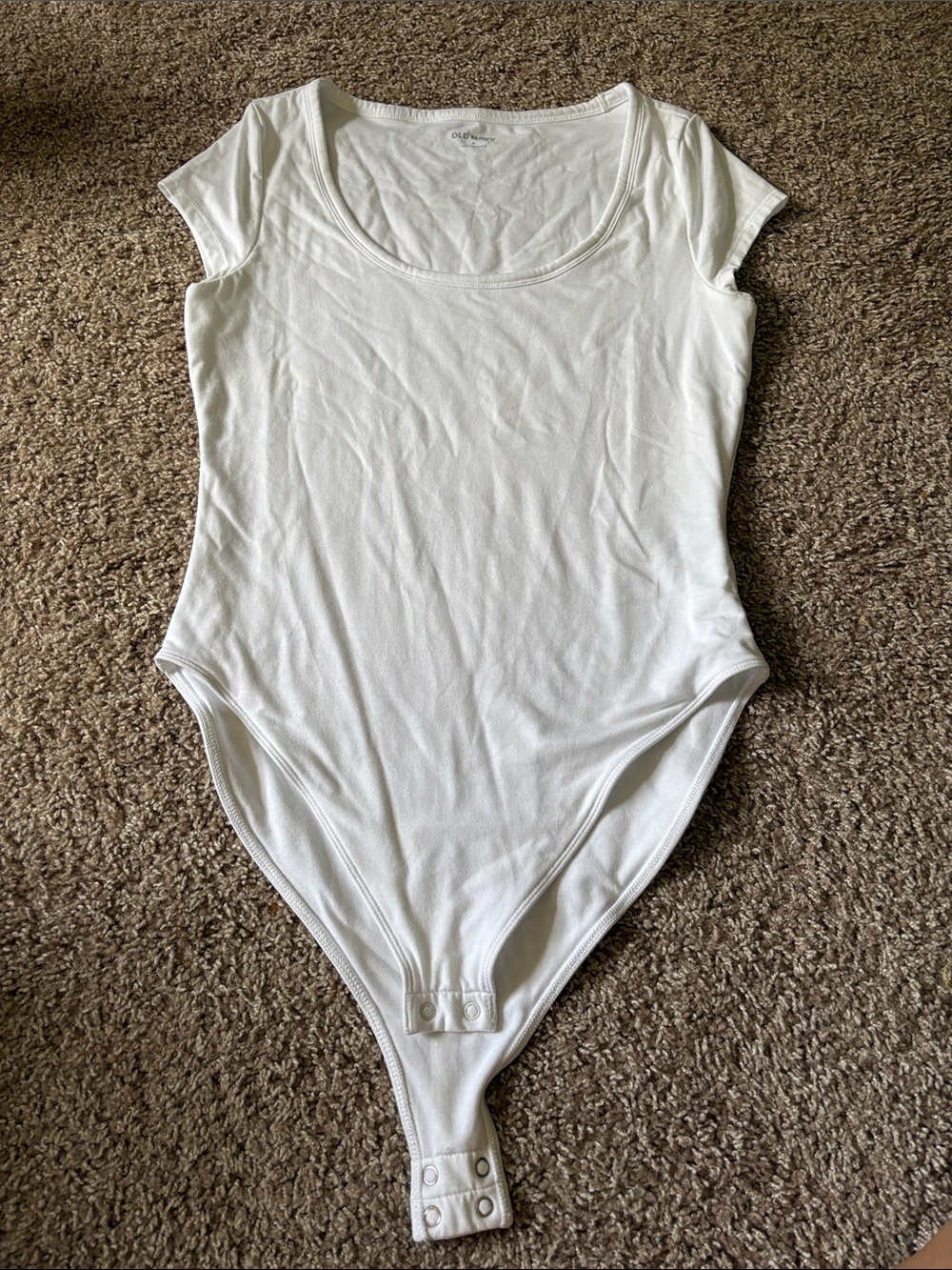 Old Navy White Scoop Neck Bodysuit